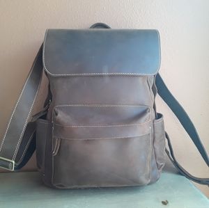 Mulholland bros beeswax leather backpack bag